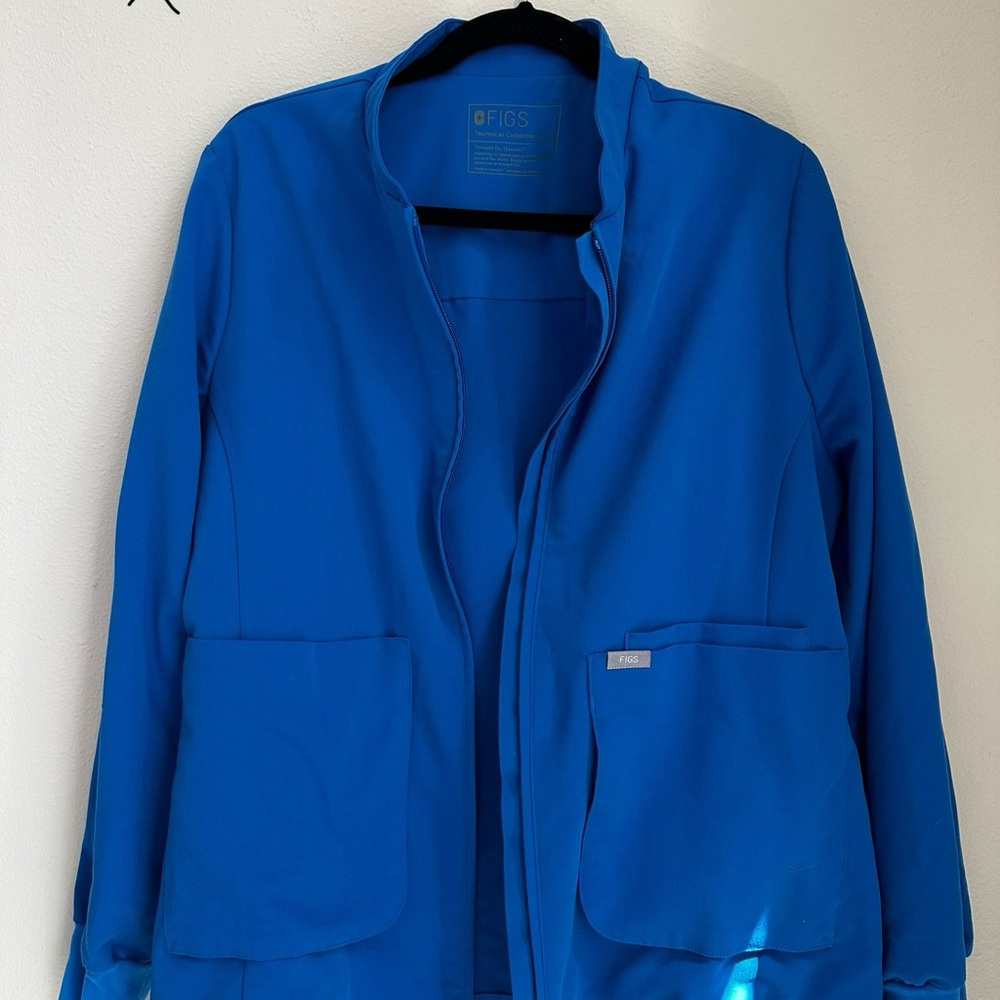 FIGS Royal Blue Sebina Scrub Jacket